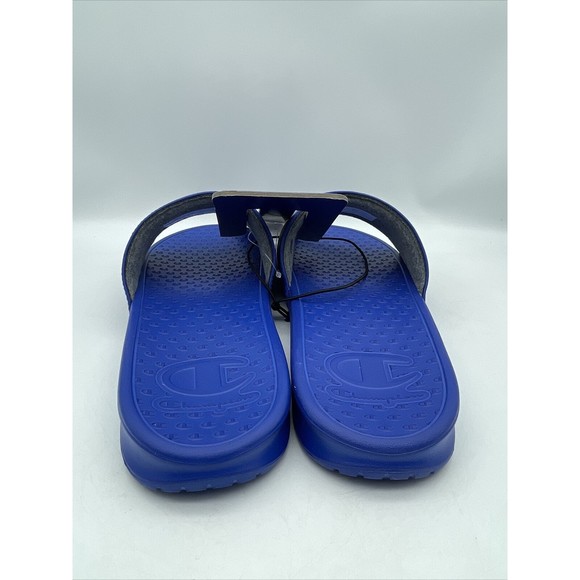 CHAMPION IPO-R SURF THE WEB ROYAL BLUE LOGO SLIDES SLIDE SANDALS MENS 12 - Picture 3 of 5